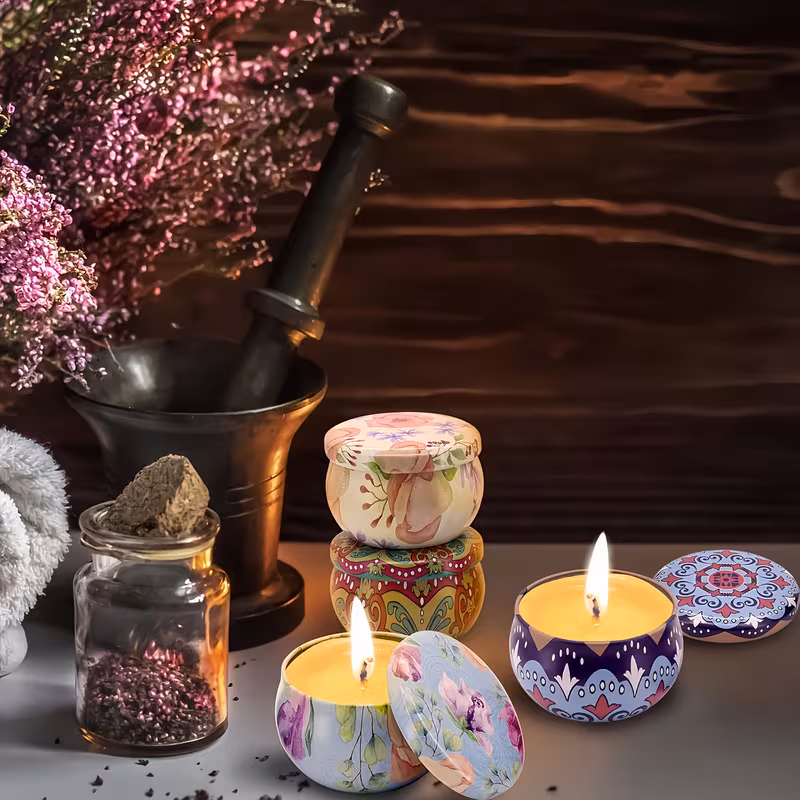 Bohemian Metal Candle Jar